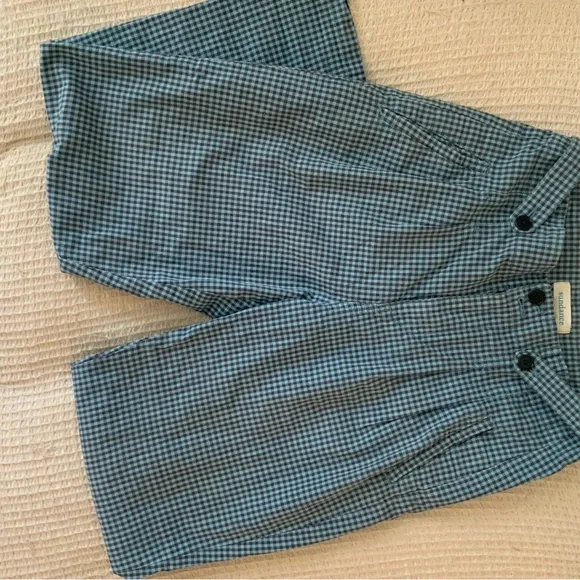 Sundance 10 Life Of Dreams Pants Trousers Checkered Plaid Blue Peasant Cottage 2 - Picture 10 of 10